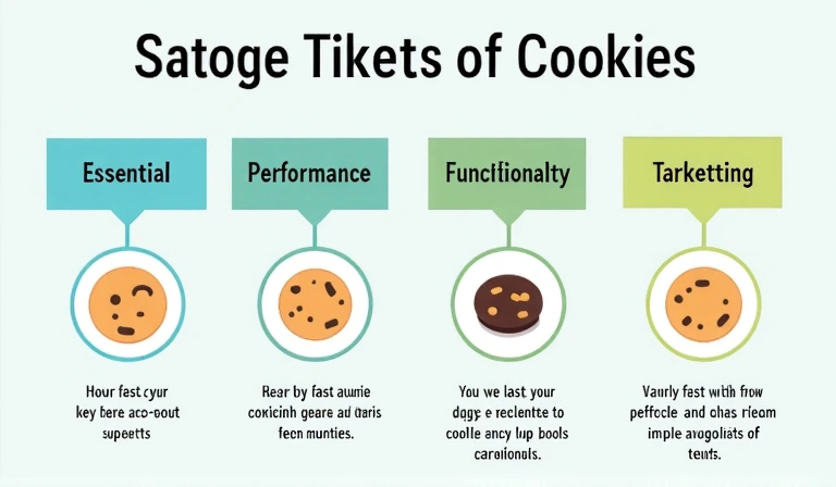 Diagram przedstawiający różne typy plików cookie